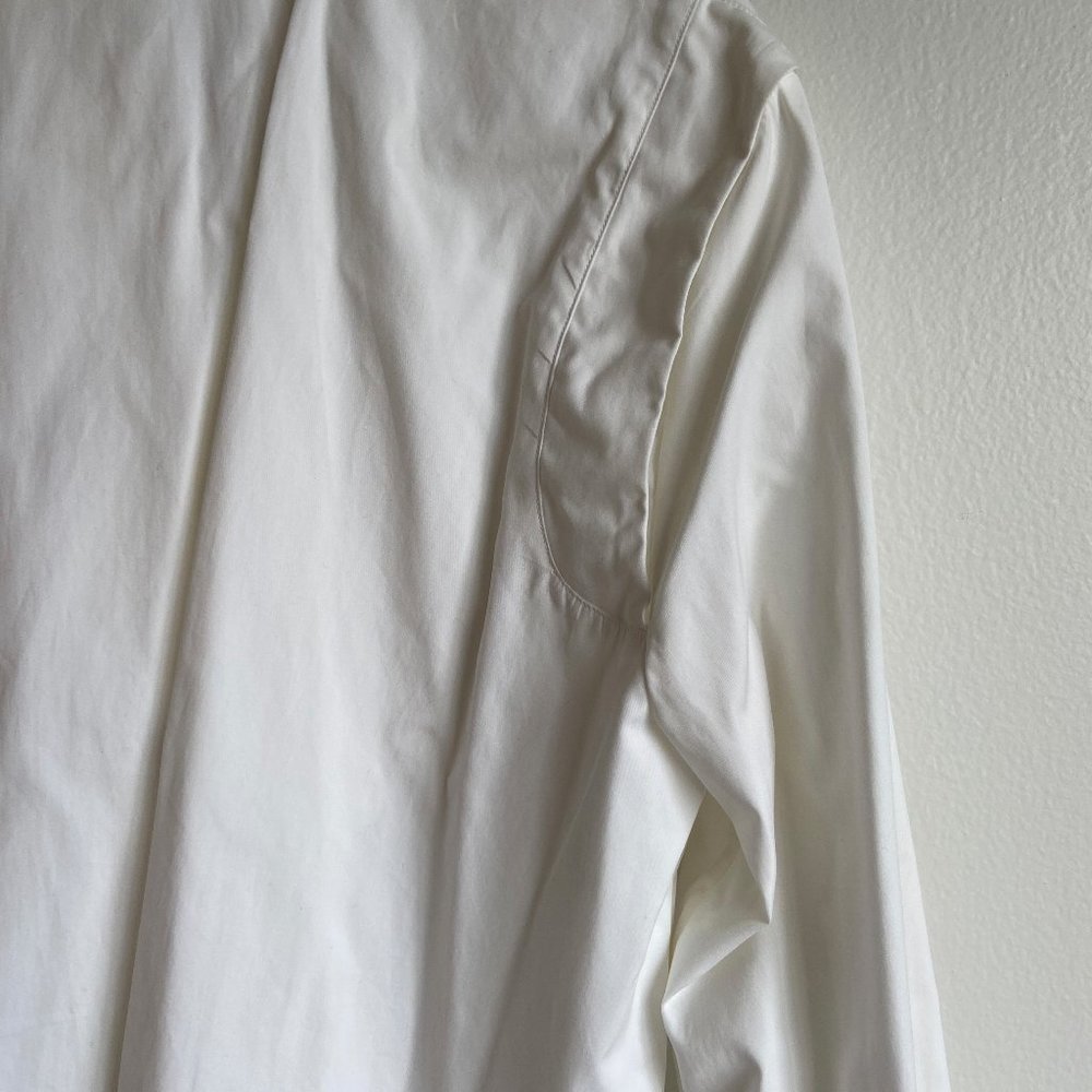 Helmut Lang Oversized White Zip Button Down Shirt - image 7